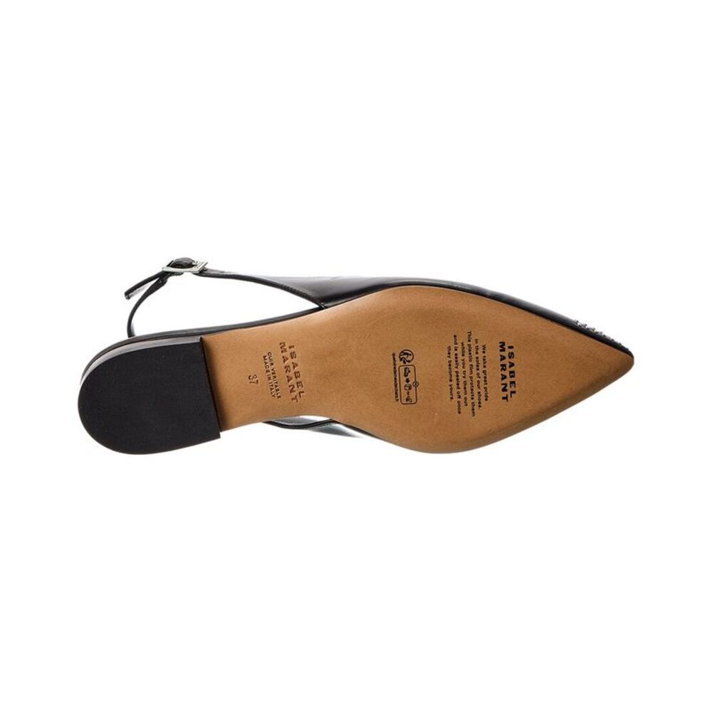Isabel Marant Branee Leather Slingback Ballet Flat, Black - Picture 4 of 5